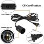 Plug in Hanging Light Kit, Retro Hanging Lights with Plug in Cord, E26 E27 Industrial Pendant Light Fixture, 9.8 FT Cord with On/Off Switch Hanging Lamp for Living Room Bedroom 2 Pack (Black)