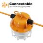 NS 100FT Construction String Lights 150W LED Industrial Grade 15000LM Super Bright for Construction Sites, Temporary Work, Renovation, Jobsite,and All Outdoor Lighting, with 10 Bulbs and Climbing Hook