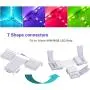 4 Pin LED Strip Connector Kit for 5050 10mm LED Light Strip,Include 8 Types of Solderless Accessories,Provide Most of Parts for DIY Lighting Project