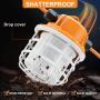 NS 100FT Construction String Lights 150W LED Industrial Grade 15000LM Super Bright for Construction Sites, Temporary Work, Renovation, Jobsite,and All Outdoor Lighting, with 10 Bulbs and Climbing Hook