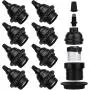 8 Pack E26 E27 Light Sockets, Black Medium Screw Base with Shade Ring, Retro Period Style Edison Lamp Holder, Replacement DIY Making Light Bulb Socket Cover Pendant Lamp Holder Keyless Lamp 8 Pack E26 E27 Light Sockets, Black Medium Screw Base with Shade Ring, Retro Period Style Edison Lamp Holder, Replacement DIY Making Light Bulb Socket Cover Pendant Lamp Holder Keyless Lamp