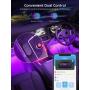 Govee Car LED Lights, Smart Car Interior Lights with App Control, RGB Lights with DIY Mode and Music Mode, 2 Lines Design LED Lights for Cars with Car Charger, 12V