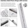 Heavy Duty Piano Hinge 48 Inch x 1.5 Inch thickness 0.06 inch Stainless Steel Continuous & Piano Hinges with Holes, 1.5 inch open width, Screw included