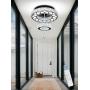 Flashing God Dia 16" Crystal Small Chandelier Crystal Black Ceiling Light Fixtures LED Flush Mount Ceiling Light for Living Room Bedrooms Dining Room Dimmable 2700k 4500k 6000k