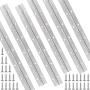 6PCS Piano Hinge 12 Inch Stainless Steel Piano Hinge with Holes, Heavy Duty Piano Hinge 0.04