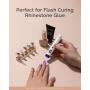 Melodysusie Handheld UV Light for Gel Nails, ART01R Cordless Gel X Nail Lamp Rechargeable with LCD Display, Eye-Protective Cover Flash Cure Nail Dryer for Rhinestone Glue Decoration DIY at Home White