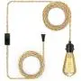 Plug in Pendant Light Cord, Farmhouse Hanging Lights with Plug in Cord, 15FT Hemp Rope Plugin Hanging Light Cord Kit with On/Off Switch, E26 E27 Light SocketCord for HangingLight Plug in Pendant Light Cord, Farmhouse Hanging Lights with Plug in Cord, 15FT Hemp Rope Plugin Hanging Light Cord Kit with On/Off Switch, E26 E27 Light SocketCord for HangingLight