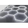 DIY Plug in Hexagon LED Garage Light for Workshop Gym Detail Shop, Size Customizable Hexagonal Honeycomb Grid System (8 Hexagonal Grid System)