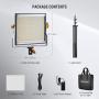 Neewer 2 Packs Dimmable Bi-Color 480 LED Video Light and Stand Lighting Kit Includes: 3200~5600K CRI 96+ LED Panel with U Bracket, 75 inches Light Stand for YouTube Studio Photography, Video Shooting