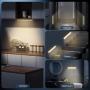 Under Cabinet Lights, 40 LED Rechargeable Battery Operated Motion Sensor Light Indoor, 2 Pack Magnetic Dimmable Closet Lights, Wireless Under Counter Lights for Kitchen, Stairs