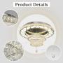 Flashing God Dia 32" Modern Crystal Chandelier Crystal Silver Ceiling Light Fixtures LED Flush Mount Ceiling Light for Living Room Bedrooms Dining Room Dimmable 2700k 4500k 6000k