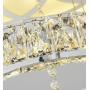 Flashing God Dia 32" Modern Crystal Chandelier Crystal Silver Ceiling Light Fixtures LED Flush Mount Ceiling Light for Living Room Bedrooms Dining Room Dimmable 2700k 4500k 6000k
