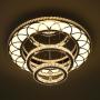 Flashing God Dia 32" Modern Crystal Chandelier Crystal Silver Ceiling Light Fixtures LED Flush Mount Ceiling Light for Living Room Bedrooms Dining Room Dimmable 2700k 4500k 6000k