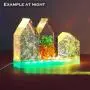 Resin Silicone Molds, Rectangle Light Resin Molds with Lighted Silicone Resin Molds Base Stand and USB Powered Light for DIY Epoxy Resin Casting Craft Home Decorations