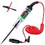Test Light Automotive, 3-80V Light Tester for Car Fuse & Circuit Testing, Insulated Alligator Clips & Extra Long 96 Inch Coiled Cable, Perfect for DIY & Professional Use