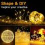 6 Pack Fairy Lights Battery Operated 7ft 20 LED Mini String Lights Twinkle Lights Silver Wire Firefly Starry Lights for Mason Jars Wedding Party Christmas Centerpiece Table Decorations, Warm White