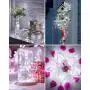 Fairy Lights Battery Operated, 10Feet 120LEDs Firecracker String Lights Waterproof Silver Wire Starry Firefly Light for DIY Wreath Home Weeding Indoor Outdoor Christmas Decorations, Pure White