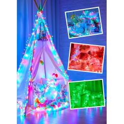 Moonflor 10FT Fairy Lights Color Changing - 100 LED 22 Colors Cluster Fairy Lights with Remote, Firecracker String Lights with 12 Modes, Easter Fairy Lights for Bedroom Indoor Classroom Christmas