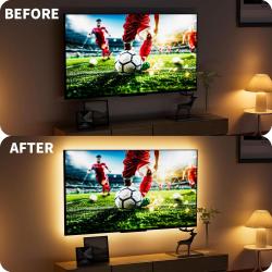 PAUTIX COB LED Strip Light 5V USB 6.56ft/2m 640LEDs 1200lm Dimmable LED Strip Light 3000K Warm White CRI90+ USB TV Backlight,Flexible Under Cabinet Tape Light for Bedroom,Kitchen,Home DIY Lighting