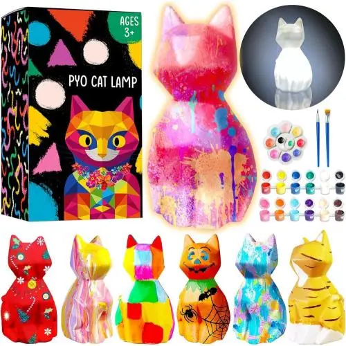 Goodyking Paint Your Own Cat Lamp Kit, DIY Cat Crafts Night Light, Painting Kit Arts & Crafts for Kids Ages 8-12, Art Supplies Birthday Easter Party Holiday Gift for Teens Girls Boys Age 3 4 5 6 7 8+ Goodyking Paint Your Own Cat Lamp Kit, DIY Cat Crafts Night Light, Painting Kit Arts & Crafts for Kids Ages 8-12, Art Supplies Birthday Easter Party Holiday Gift for Teens Girls Boys Age 3 4 5 6 7 8+