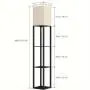 [Solid Wood Column Floor Lamp] 62.9" Real Solid Wood Column Floor Lamp - With Shelves and Bulb Included - Suitable for Halloween, Christmas and Other Holidays