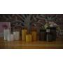 [3 Flameless Candles with Timer] 3pcs Flameless Candles with Remote Timer: 3D Candle Battery Powered LED Column Candles, Unbreakable Acrylic Fake Candle Set for Home Decoration Romantic Ambiance - Gray