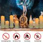 48/ Indoor And Outdoor Flameless Candles, 8 Remote Controls (IP44), Polished Plastic LED Column Candles, Timers, Dimmer Downlights, Wedding, Halloween, Christmas Decorations, Home Decorations, Separate AA Battery Power
