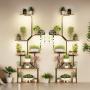 Plant Stand Indoor with Grow Lights, 8 Tiered Plant Shelf, 63" Tall Stand for Indoor Plants Multiple, Metal Plant Flower Holder, Plant Rack for Home, Patio, Balcony