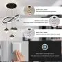 Modern Black LED Chandeliers, Dimmable 3-Color Kitchen Island Pendant Light For Dining Room, Bedroom, Living Room, Contemporary Hanging Ceiling Light, Linear Island Lamp