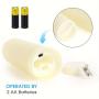 48/ Indoor And Outdoor Flameless Candles, 8 Remote Controls (IP44), Polished Plastic LED Column Candles, Timers, Dimmer Downlights, Wedding, Halloween, Christmas Decorations, Home Decorations, Separate AA Battery Power