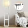 [Solid Wood Column Floor Lamp] 62.9" Real Solid Wood Column Floor Lamp - With Shelves and Bulb Included - Suitable for Halloween, Christmas and Other Holidays