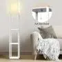 [Solid Wood Column Floor Lamp] 62.9" Real Solid Wood Column Floor Lamp - With Shelves and Bulb Included - Suitable for Halloween, Christmas and Other Holidays