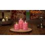 3pcs Pink Flickering Flameless LED Candles | Battery Operated | Romantic | Home Decor, Christmas, Weddings, Valentine’s Day, Parties | Lightweight & Sturdy Design, Includes Remote, Clear Plexiglass Shell