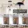 Adjustable Black 3-Light Vintage Industrial Ceiling Fixture - Matte Metal Finish, Geometric Pendant Light with E27 Base - Ideal for Kitchen, Dining Room, Hallway (Bulbs Not Included), Kitchen Decor