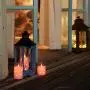 3pcs Pink Flickering Flameless LED Candles | Battery Operated | Romantic | Home Decor, Christmas, Weddings, Valentine’s Day, Parties | Lightweight & Sturdy Design, Includes Remote, Clear Plexiglass Shell