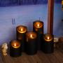 EEBUSS 9pcs Flashing Flameless Candles With 2 Remote Controls And Timers, LED Candles Suitable For Home Decoration, Shops, Family Gatherings, Easter Decoration, Easter Holiday Gifts (black) (D3 X H 3 