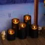 EEBUSS 9pcs Flashing Flameless Candles With 2 Remote Controls And Timers, LED Candles Suitable For Home Decoration, Shops, Family Gatherings, Easter Decoration, Easter Holiday Gifts (black) (D3 X H 3 
