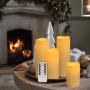 48/ Indoor And Outdoor Flameless Candles, 8 Remote Controls (IP44), Polished Plastic LED Column Candles, Timers, Dimmer Downlights, Wedding, Halloween, Christmas Decorations, Home Decorations, Separate AA Battery Power