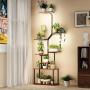 Plant Stand Indoor with Grow Lights, 8 Tiered Plant Shelf, 63" Tall Stand for Indoor Plants Multiple, Metal Plant Flower Holder, Plant Rack for Home, Patio, Balcony