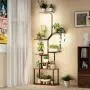 Plant Stand Indoor with Grow Lights, 8 Tiered Plant Shelf, 63" Tall Stand for Indoor Plants Multiple, Metal Plant Flower Holder, Plant Rack for Home, Patio, Balcony