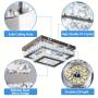 Elegant LED Crystal Ceiling Light Modern Flush Mount Rectangular Ceiling Lamp K9 Stainless Steel Ceiling Lights Fixture Chandelier For Living Room Bedroom Dining Room