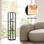 [Solid Wood Column Floor Lamp] 62.9" Real Solid Wood Column Floor Lamp - With Shelves and Bulb Included - Suitable for Halloween, Christmas and Other Holidays