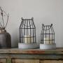 Country Farmhouse Lantern Set of 2 - Stylish Decorative Lanterns for Living Room, Mantel, or Kitchen Dining Table - Modern High-End Decoration Suitable for Giving Gifts on Mother's Day