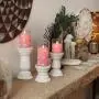 3pcs Pink Flickering Flameless LED Candles | Battery Operated | Romantic | Home Decor, Christmas, Weddings, Valentine’s Day, Parties | Lightweight & Sturdy Design, Includes Remote, Clear Plexiglass Shell