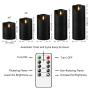 EEBUSS 9pcs Flashing Flameless Candles With 2 Remote Controls And Timers, LED Candles Suitable For Home Decoration, Shops, Family Gatherings, Easter Decoration, Easter Holiday Gifts (black) (D3 X H 3 
