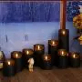 EEBUSS 9pcs Flashing Flameless Candles With 2 Remote Controls And Timers, LED Candles Suitable For Home Decoration, Shops, Family Gatherings, Easter Decoration, Easter Holiday Gifts (black) (D3 X H 3 
