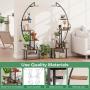 2pcs Multi-functional Metal Bookshelf With Lights - 7 Tiered, 65' Black & Brown Wood Bookcase for Living Room, Study, Bedroom | Great Gift for Home Decor 2pcs Multi-functional Metal Bookshelf With Lights - 7 Tiered, 65' Black & Brown Wood Bookcase for Living Room, Study, Bedroom | Great Gift for Home Decor