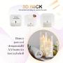 Kakoya Flameless Candle Battery Operated, 5 Acrylic Flickering LED Candles With Remote Control, Flameless Pillar Candle With Embedded Star String, Home Decor Halloween Christmas Ambience Wedding Decoration, Home Decorationakoy