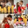 48/ Indoor And Outdoor Flameless Candles, 8 Remote Controls (IP44), Polished Plastic LED Column Candles, Timers, Dimmer Downlights, Wedding, Halloween, Christmas Decorations, Home Decorations, Separate AA Battery Power