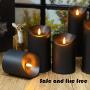 EEBUSS 9pcs Flashing Flameless Candles With 2 Remote Controls And Timers, LED Candles Suitable For Home Decoration, Shops, Family Gatherings, Easter Decoration, Easter Holiday Gifts (black) (D3 X H 3 